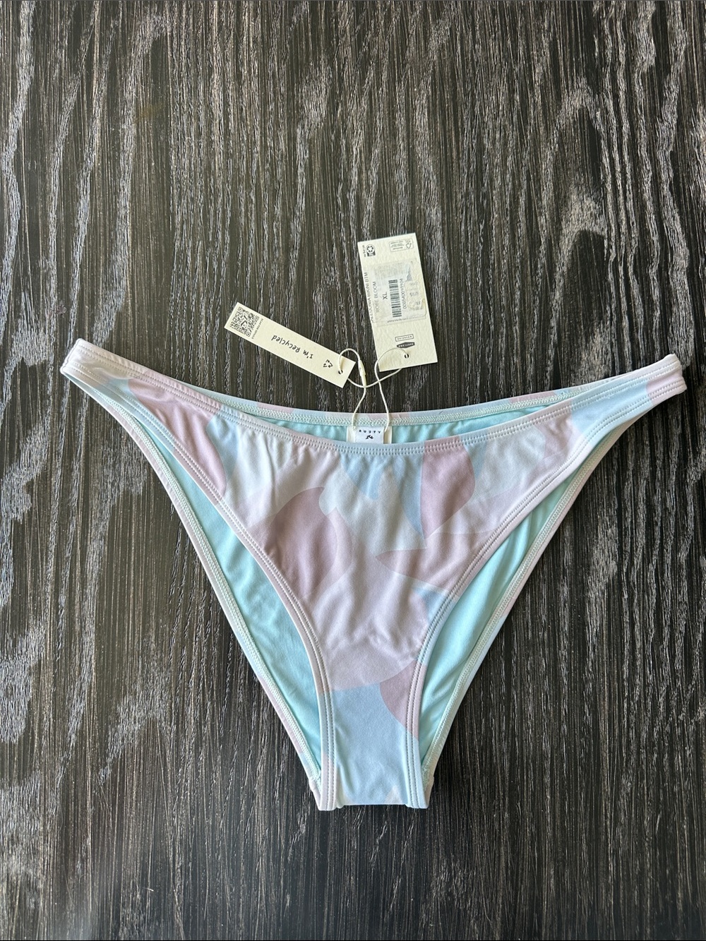 Rusty Caledonia Bikini Bottom Rose Bloom purple Blue, Size XL